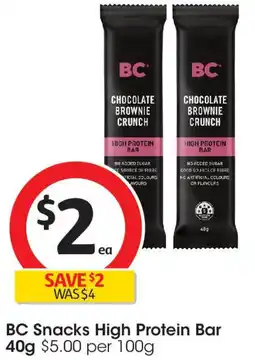 Coles BC Snacks High Protein Bar offer