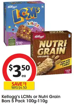 Coles Kellogg's LCMs or Nutri Grain Bars offer
