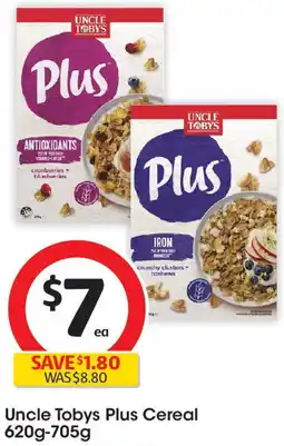 Coles Uncle Tobys Plus Cereal offer