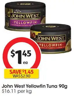 Coles John West Yellowfin Tuna offer