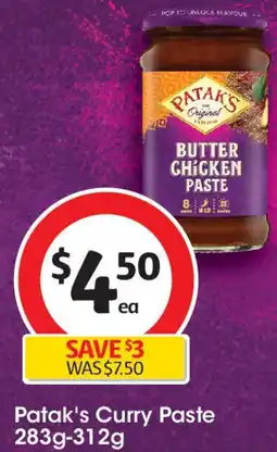 Coles Patak's Curry Paste offer