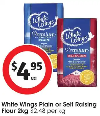 Coles White Wings Plain or Self Raising Flour offer
