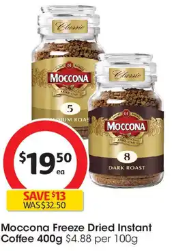 Coles Moccona Freeze Dried Instant Coffee offer