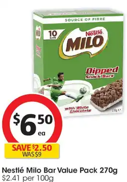 Coles Nestlé Milo Bar offer