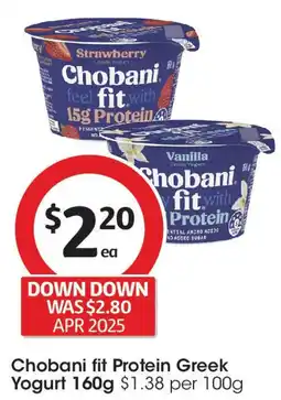 Coles Chobani fit Protein Greek Yogurt offer