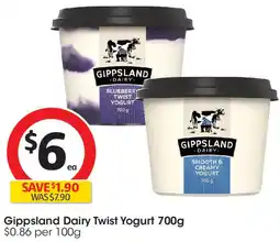 Coles Gippsland Dairy Twist Yogurt offer