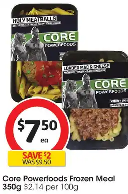 Coles Core Powerfoods Frozen Meal offer