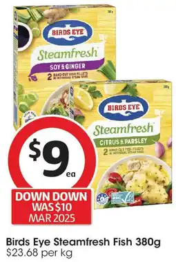 Coles Birds Eye Steamfresh Fish offer