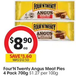Coles Four'N Twenty Angus Meat Pies offer
