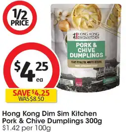 Coles Hong Kong Dim Sim Kitchen Pork & Chive Dumplings offer