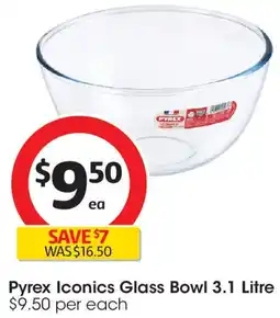 Coles Pyrex Iconics Glass Bowl offer