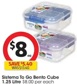Coles Sistema To Go Bento Cube offer