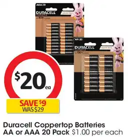 Coles Duracell Coppertop Batteries offer