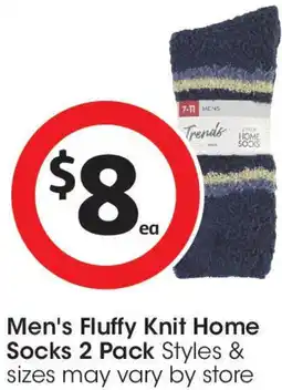 Coles Men's Fluffy Knit Home Socks offer