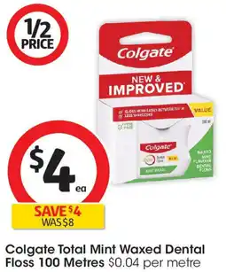 Coles Colgate Total Mint Waxed Dental Floss offer