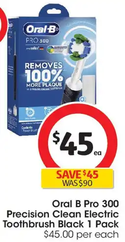 Coles Precision Clean Electric Toothbrush Black offer