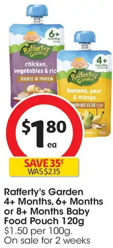 Coles 4+ Months, 6+ Months or 8+ Months Baby Food Pouch offer
