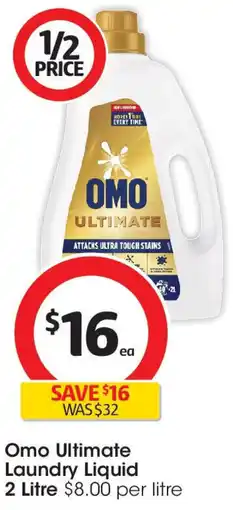 Coles Omo Ultimate Laundry Liquid offer