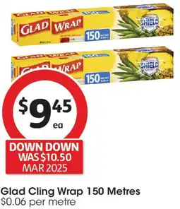 Coles Glad Cling Wrap offer