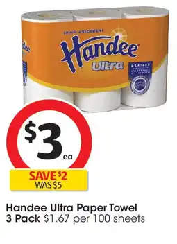 Coles Handee Ultra Paper Towel offer