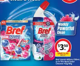 Coles Bref Liquid or In The Bowl Toilet Cleaner offer