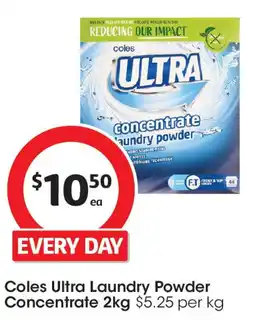 Coles Coles Ultra Laundry Powder Concentrate offer