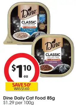 Coles Dine Daily Cat Food offer