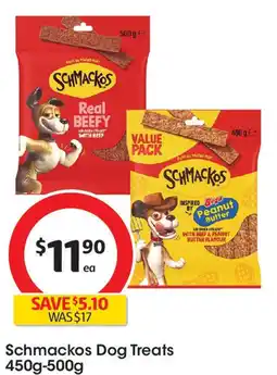 Coles Schmackos Dog Treats offer