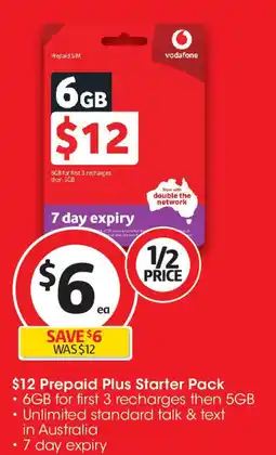 Coles $12 Prepaid Plus Starter Pack offer