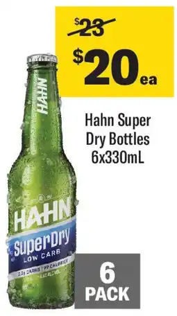 Coles Hahn Super Dry Bottles offer