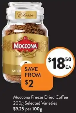 Foodworks Moccona Freeze Dried Coffee offer
