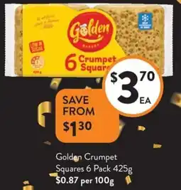 Foodworks Golden Crumpet Squares offer