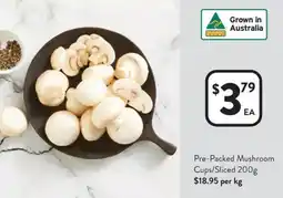 Foodworks Pre-Packed Mushroom Cups/Sliced offer
