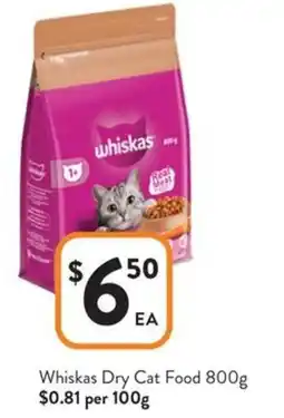 Foodworks Whiskas Dry Cat Food offer