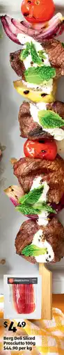 ALDI Berg deli sliced prosciutto offer