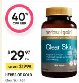 BIG W Herbs of gold clear skin offer