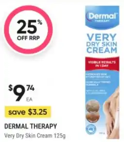 BIG W Dermal therapy very dry skin cream offer