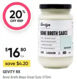 BIG W Gevity rx bone broth mayo great guts offer