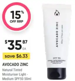 BIG W Avocado zinc natural tinted moisturiser light- medium offer