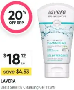 BIG W Lavera basis sensitiv cleansing gel offer