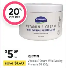 BIG W Redwin vitamin e cream with evening primrose oil offer