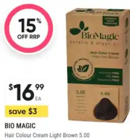 BIG W Biomagic hair colour cream light brown offer
