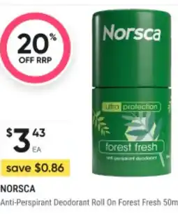 BIG W Norsca anti-perspirant deodorant roll on forest fresh offer