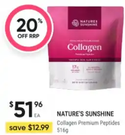 BIG W Nature's sunshine collagen premium peptides offer
