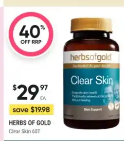 BIG W Herbs of gold clear skin offer
