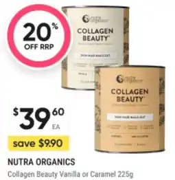 BIG W Nutra organics collagen beauty vanilla or caramel offer