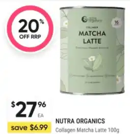 BIG W Nutra organics collagen matcha latte offer