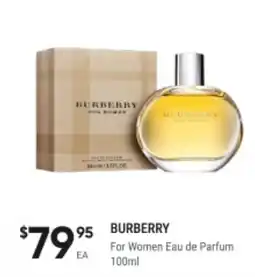 Burberry for women eau de parfum