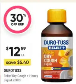 BIG W Durotuss relief dry cough honey offer