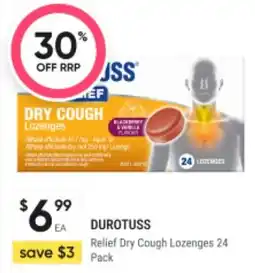BIG W Durotuss relief dry cough lozenges offer